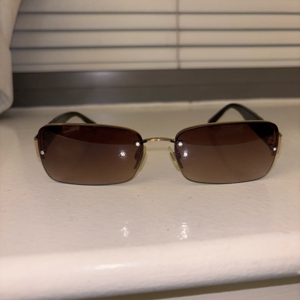 Chanel Vintage Brown and Gold Quilted Sunglasses - Picture 3 of 10